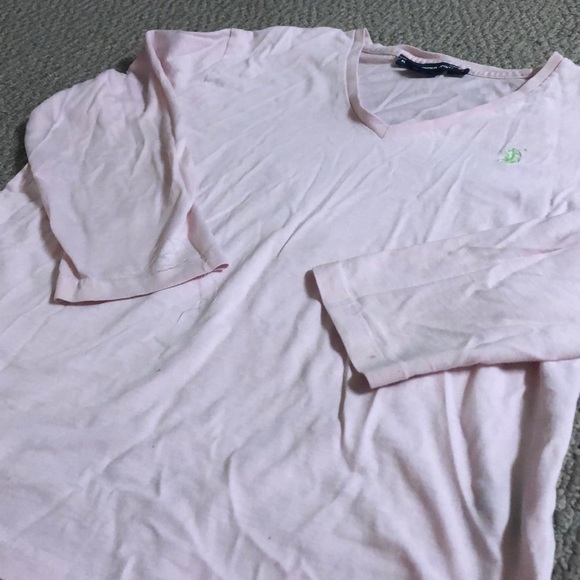 Pink 3 quarter arm Ralph Lauren shirt - Picture 4 of 4